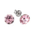 Sudraba auskari "Klasika (Light Rose)" ar Swarovski™ kristāliem